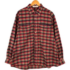 Vintage BFA Camicie Check Pattern Long Sleeve Chamois Cloth Shirt Made in It...