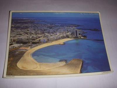 CP POSTKARTE SPANIEN KANAREN LANZAROTE STRAND del REDUCTO - GESCHRIEBEN