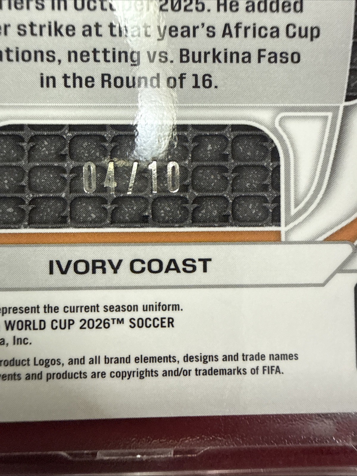 2026 PANINI PRIZM FIFA WORLD CUP 2026 NEW ERA 18 YAN DIOMANDE GOLD WAVE /10 view 6