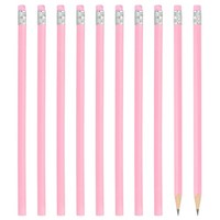 Runde Bleistifte, 48Er Pack Hb Graphit-Bleistifte Mit Radiergummi, Pink