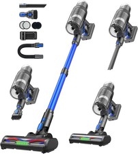 Ateroll Aspirador a Batería HEPA Inalámbrico 650W/75000Pa/70Min Pantalla LED de 1,2L