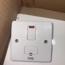 Fire Alarm Fused Spur FCU 13A Neon Indicator with Flex Outlet White Switch