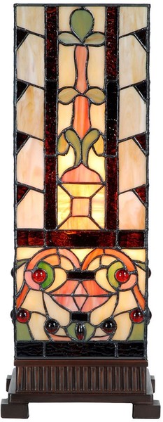 Lumilamp 5LL-6314 Tiffany Tischlampe Beige 18X18X45 Cm E27-Max 1X40W-image