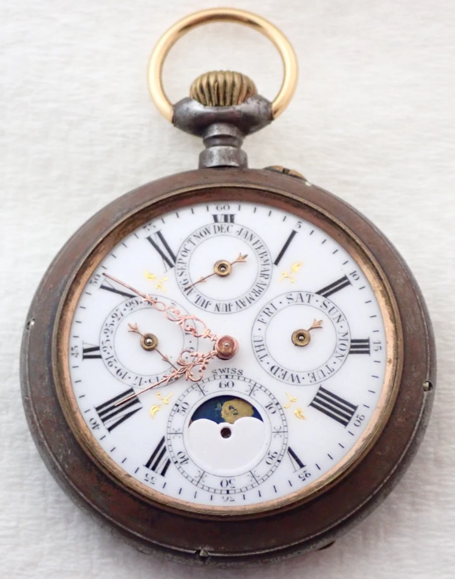 Lot De 81 Cadrans De Montre De Poche Vintage – Avec Mécanismes, état Variable, Début 1900