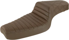 Saddlemen Brown Step Up Tuck-n-Roll & Lattice Seat for 1979-03 Harley Sportster