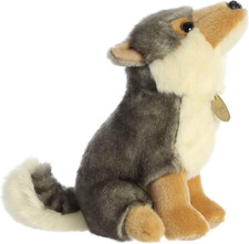Realistic Miyoni Wolf Stuffed Animal - Lifelike Detail - Cherished Companions
