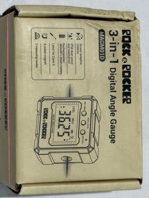 Rock Rockler Magnetic 3-1 Digital Angle Gauge Magnetic Base Rechargeable Level