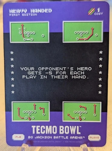 2026 Bo Jackson Battle Arena Tecmo Bowl Plays HEAVY HANDED PL8 SSP