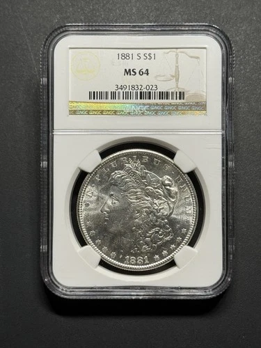 1881-S $1 Morgan Dollar - MS-64 NGC 3491832-023