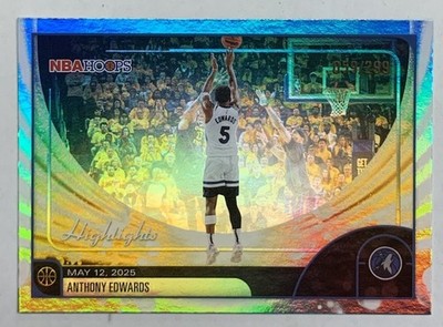 2026 Topps NBA Hoops Anthony Edwards Highlights Numbered 059/299
