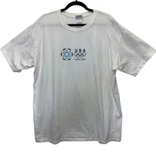 Y2K USA Olympics Toronto 2006 Flags Graphic T-Shirt Size XL
