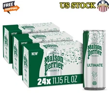 24 Cans Ultimate Unflavored Sparkling Water 11.15fl oz Zero Calories Refreshing