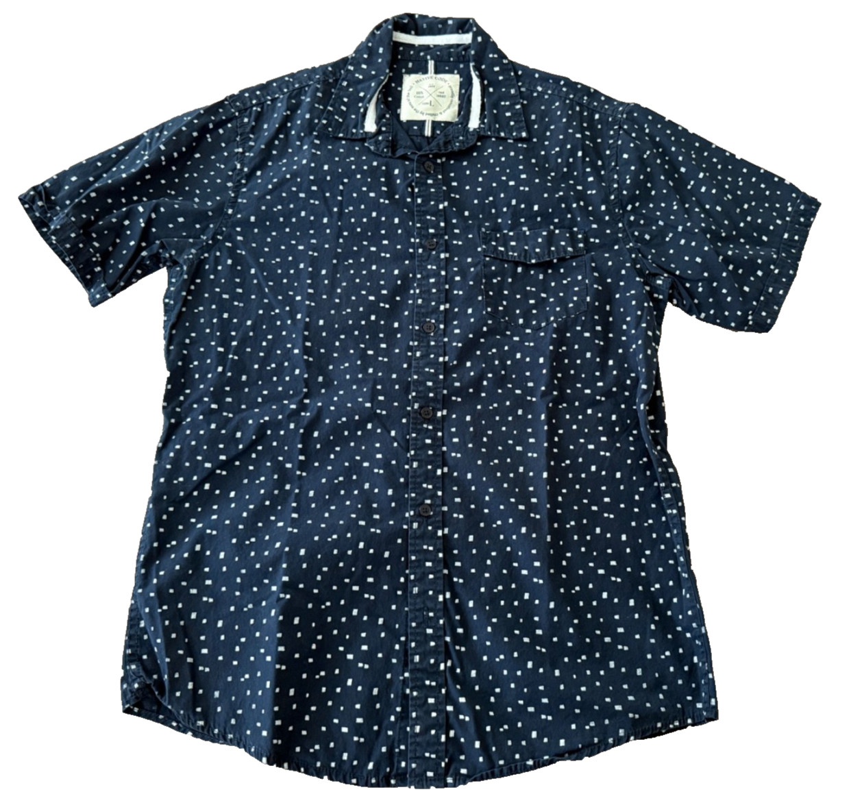 Native Code Men's SS Button UP - Blue - Large (Sl… - image 1