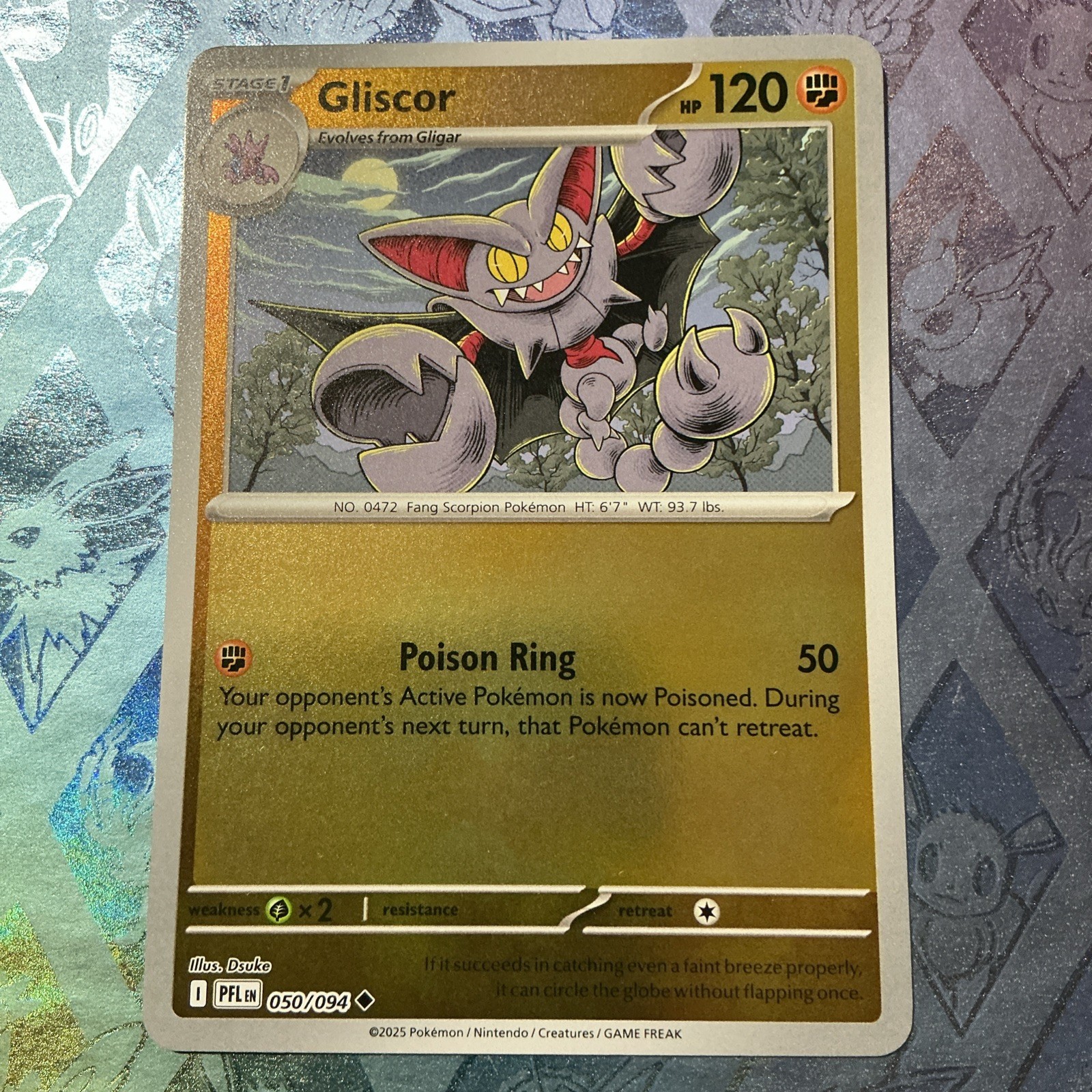 050/094 Gliscor - Phantasmal Flames - Reverse Holo M/NM Pokemon