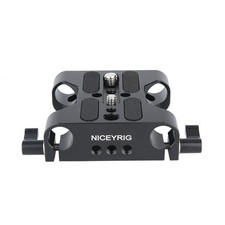Multipurpose Base Plate with 15mm Rod Rail Clamp for DSLR Rig System - 226