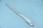Wallace Grande Baroque Sterling 9-3/8" Steak Knife Non Beveled Edge No Monogram
