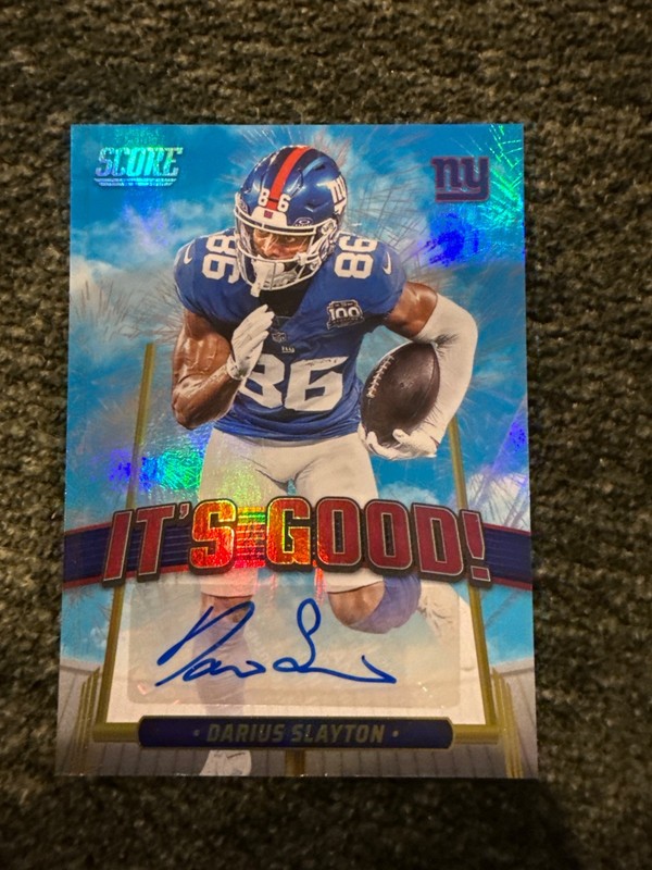 2025 Score It’s Good Darius Slayton Auto Autograph New York Giants Rare Sp Hit  