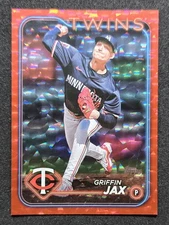 2024 Topps Update Griffin Jax Red Crackle Ice Foil /199 #US43 TWINS/RAYS