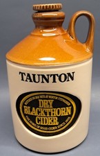 Taunton Dry Blackthorn Cider pub pottery bar display flagon Kernewek Cornwall.