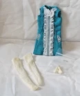 Vintage Francie  Iced Blue Dress Squishy Shoes & Stocking Mattel #1274