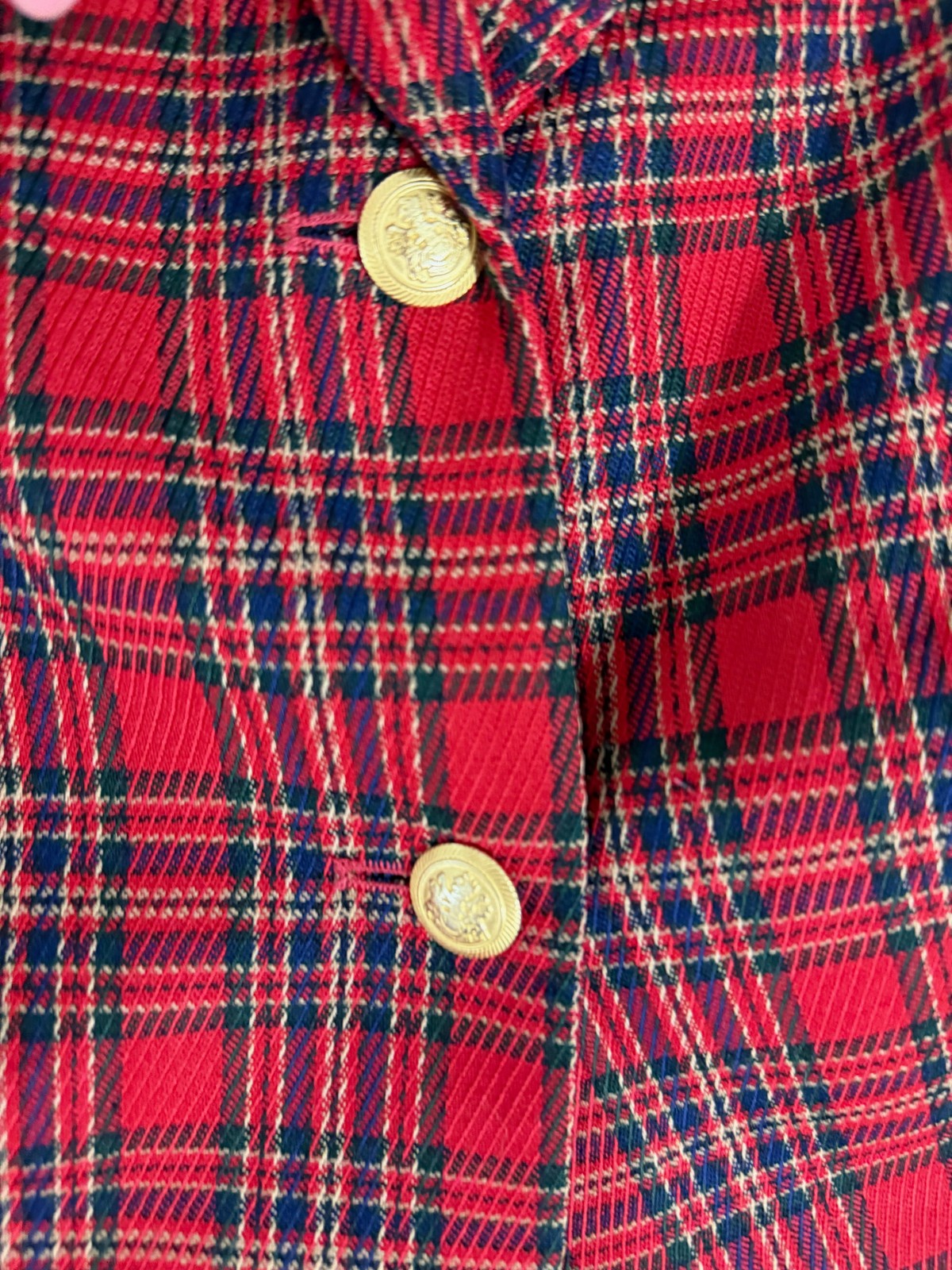 PENDLETON red plaid wool blazer jacket women's 16P - image 5