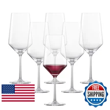 ZWIESEL GLAS Pure Bordeaux Red Wine Glass Set of 6, Tritan Crystal, Germany, 23o