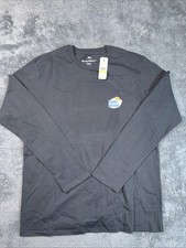 Tommy Bahama, Coal, The Great Stoutdoors Long Sleeve Cotton T-Shirt - Size M
