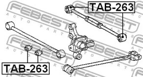 TAB-263 QUERLENKER QUERLENKERBUCHSE HINTEN FEBEST 2 STÜCK FÜR TOYOTA CELICA, CURREN - Bild 3 von 6