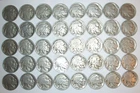 Buffalo Nickel roll Lot 1937 P, 1936 P, 1935 P - 40 coins