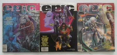3x Epic Illustrated (1981) Adult Fantasy Magazine - Marvel Comics USA - Z. 2/2-3
