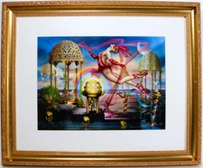 CIRO MARCHETTI ORIGINAL PRINT HAND SIGNED NUMBERED GOLDEN GAZEBOS SURREALISM COA