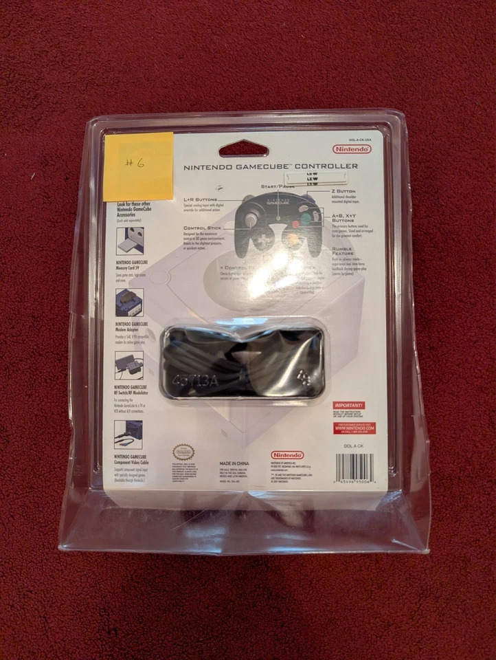 Nintendo Gamecube Controller Black - Official OEM - Blister Pack Sealed - Image 2 of 4