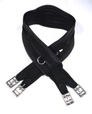 Harry Dabbs Platinum Curved Waffle Girth Black 38" No Elastic