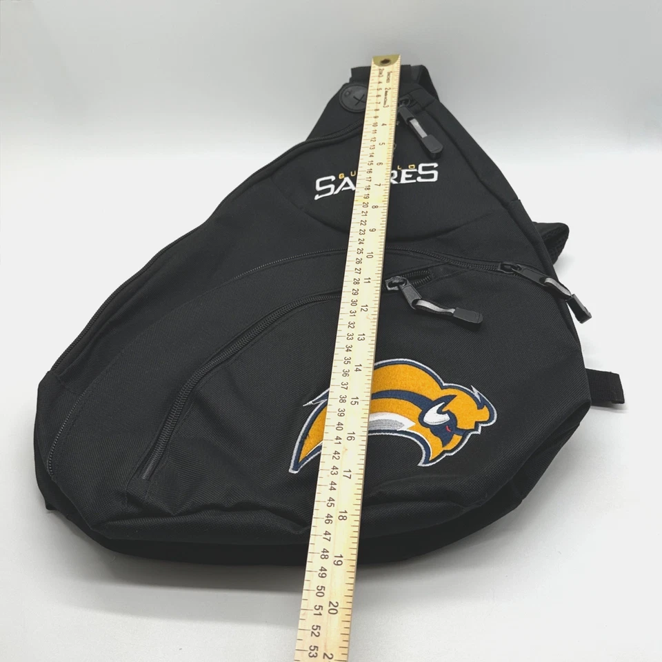 Buffalo Sabres NHL Black Sling Crossbody Backpack Book Bag Authentic Embroidered - Image 3 of 4