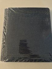 Creative Memories Denim Blue Gold Trim 8x10 Album with 15 Blank White Pages