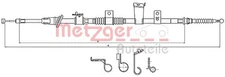 Rear right Butcher 17.2300 cable pull, parking brake for Citroën, Mitsubishi