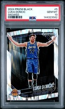 2024 PANINI PRIZM BLACK SKEWED #5 LUKA DONCIC 185/249 PSA 10