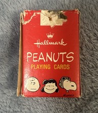 Vintage Peanuts Snoopy Mini Playing Cards Hallmark Full Set Box Has Damage