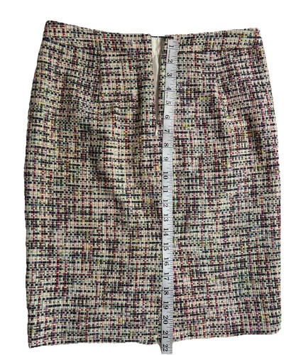 Falda lápiz J.Crew No.2 para mujer 4 multicolor arco iris tweed mezcla de algodón forrada - Imagen 13 de 17