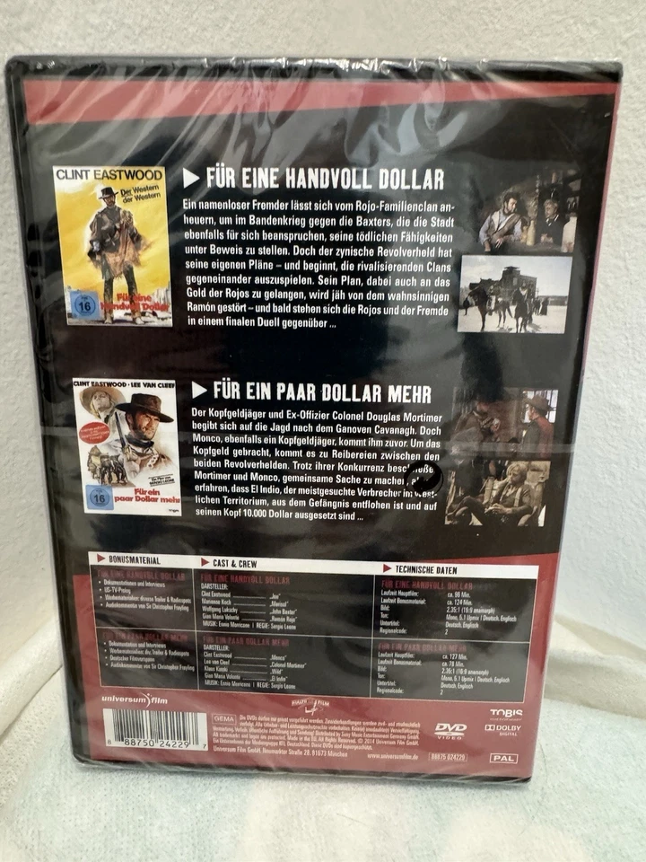 DVD FÜR EINE HANDVOLL DOLLAR + FÜR EIN PAAR DOLLAR MEHR (2 DVDs) ++NEU - Bild 2 von 2