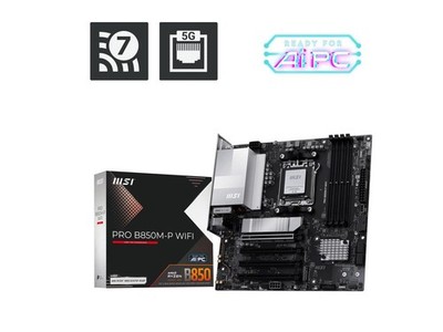 MSI PRO B850M-P WIFI AM5 AMD B850 support PCIe 5.0 SATA 6Gb/s