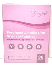 Bayside Forehead & Smileline Wrinkle Patches Vitamin E Aloe Collagen 36 Count