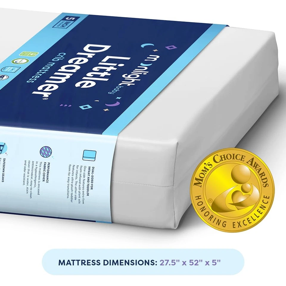 Little Dreamer 婴儿床床垫 – 双面婴儿和幼儿床垫,坚固... — 第 2/4 张图片