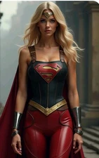 4x6  Color Photo Print Women Famous Fan Art ai Fantasy superhero cosplay Mk74