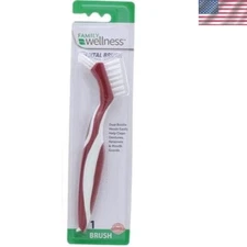 High-Quality Denture Cleaning Brush - Dual Heads & Deep Clean Pick - Adult Use