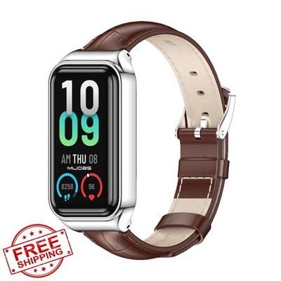 MIJOBS Genuine Leather Strap for Amazfit Band 7