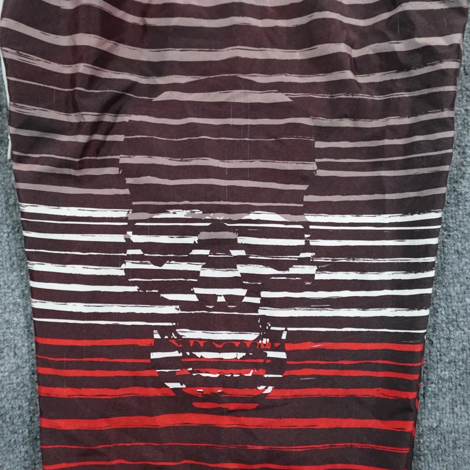 VTG Split Board Shorts Mens 36 Red Black Skull Printed Bermuda Surf Y2K  12933 - Image 2 of 4