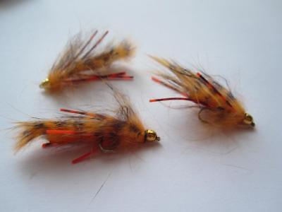 For Fly Fishing 6 Pack Pink Tiger Zonker Size 10 Hook Zonkers Trout Flies