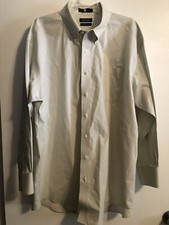 Nautica Premium Non-Iron Shirt Collared Button Down 100 Cotton 17 1/2 , 32-33