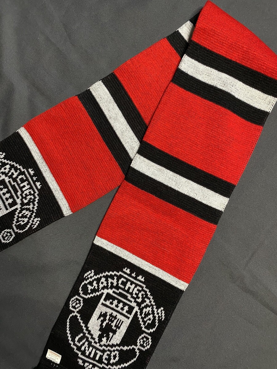 Rare Vintage Soccer Scarf MANCHESTER UNITED Fan Scarved ENGLISH